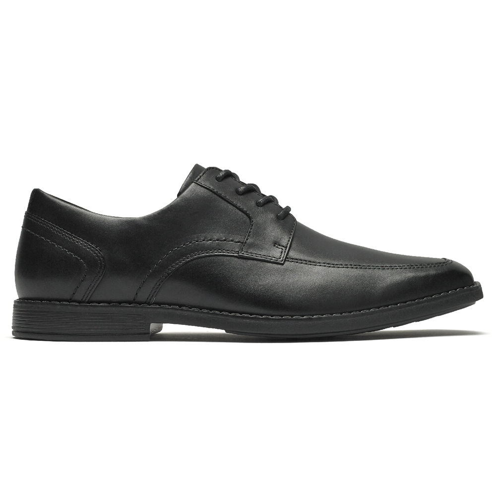 Rockport Mens Slayter Apron Toe - Oxfords Black - VZT102743